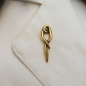 Aneurysm Clip Gold Dipped Pewter Lapel Pin- CC655G- Surgery, Brain Injury, Hospital, Medical, Brain and Spine Pins
