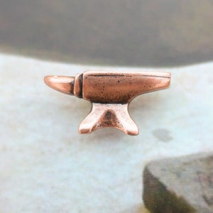 Anvil Copper Dipped Pewter Lapel Pin- CC459C- Metalworking, Blacksmith, and Forging Pins