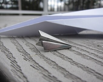 Charmart Origami Paper Plane Boat Lapel Pin 2 Piece Set Enamel Brooch Pins Badges Clothes Accessories Gifts