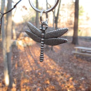 Dragonfly Keychain- K140- Pewter Dragonfly Gifts and Remembrance Mementos
