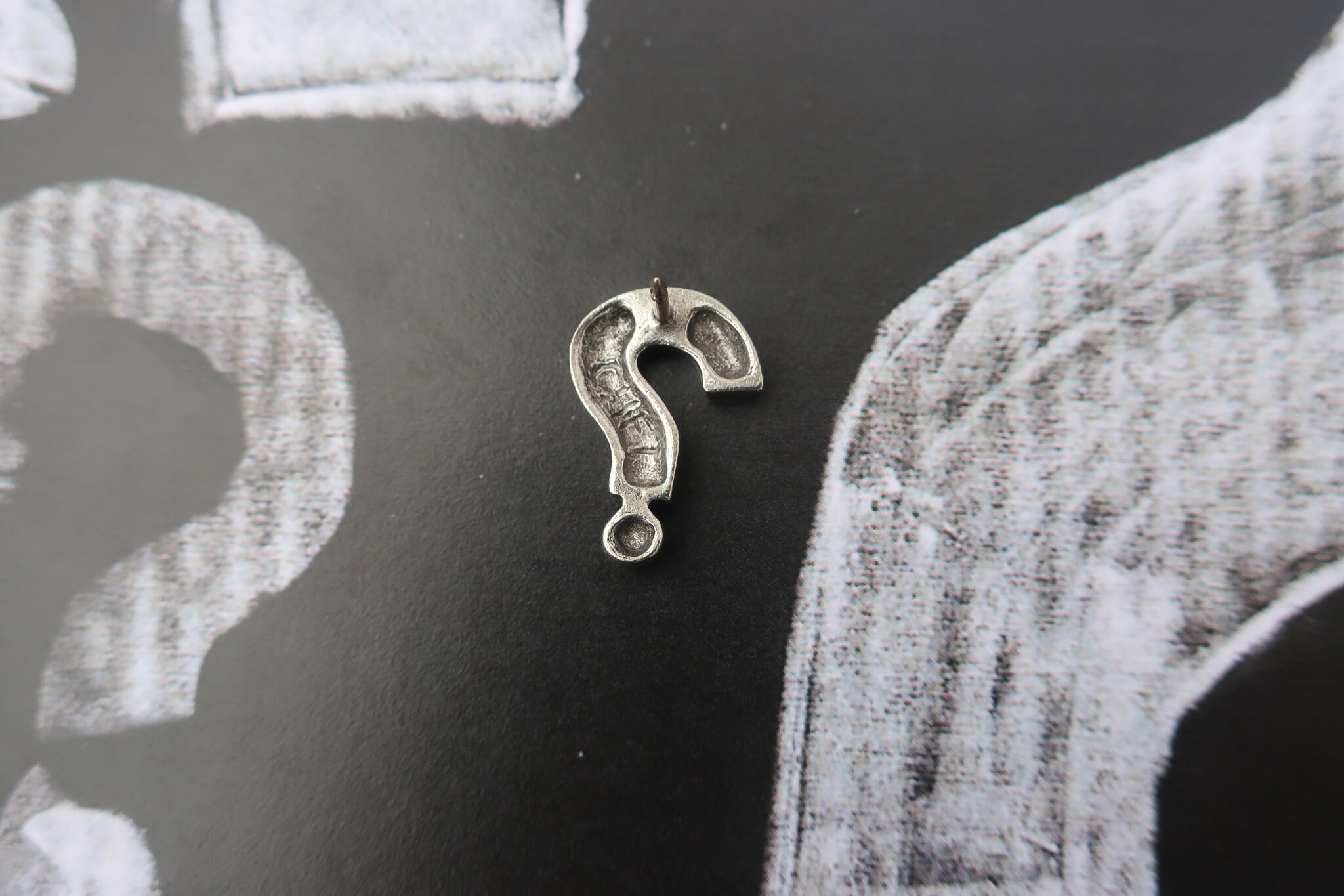 Question Mark Pewter Lapel Pin CC647 Question Punctuation Etsy