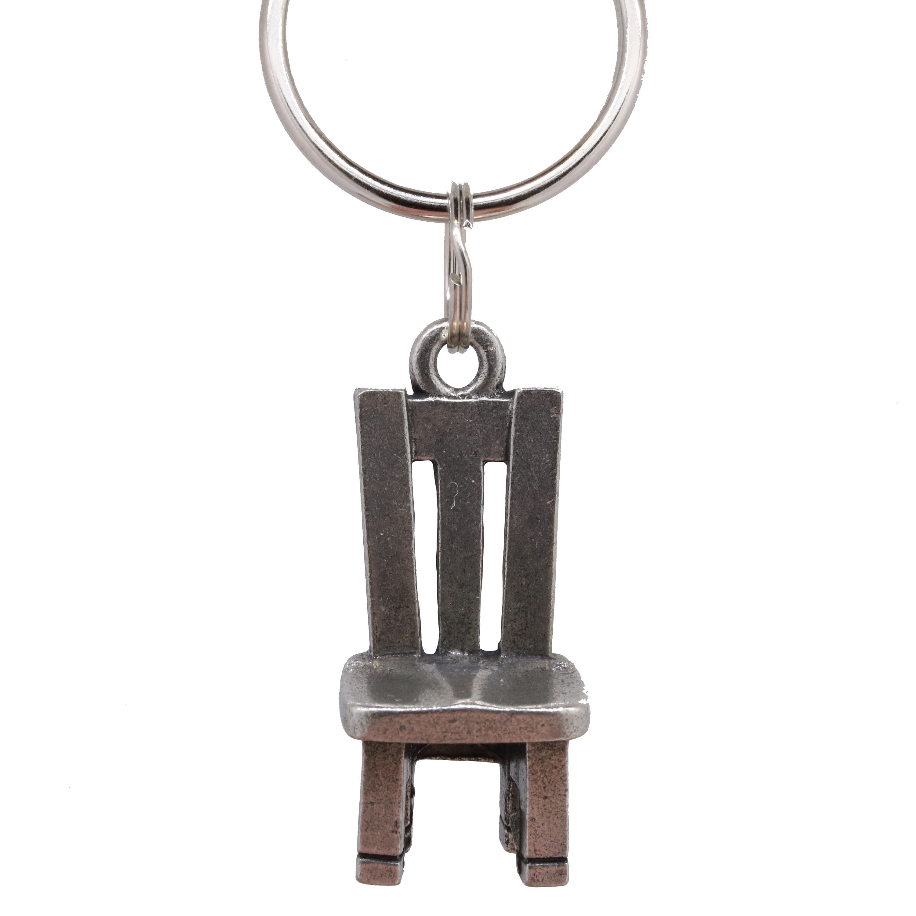 Chair Pewter Keychain- K114- Chair, Seat, Chairman, And Board Member Keyrings