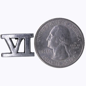 Roman Numeral 6 Lapel Pin CC609-VI Roman Numerals and Number Pins image 3