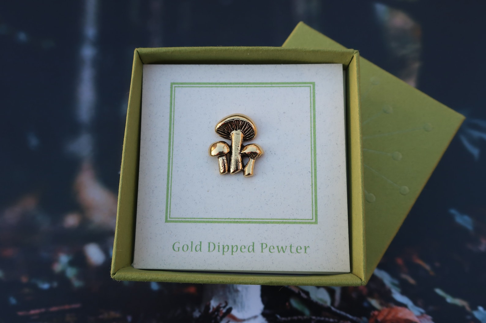 Mushrooms Gold Dipped Pewter Lapel Pin CC533G Fungi - Etsy