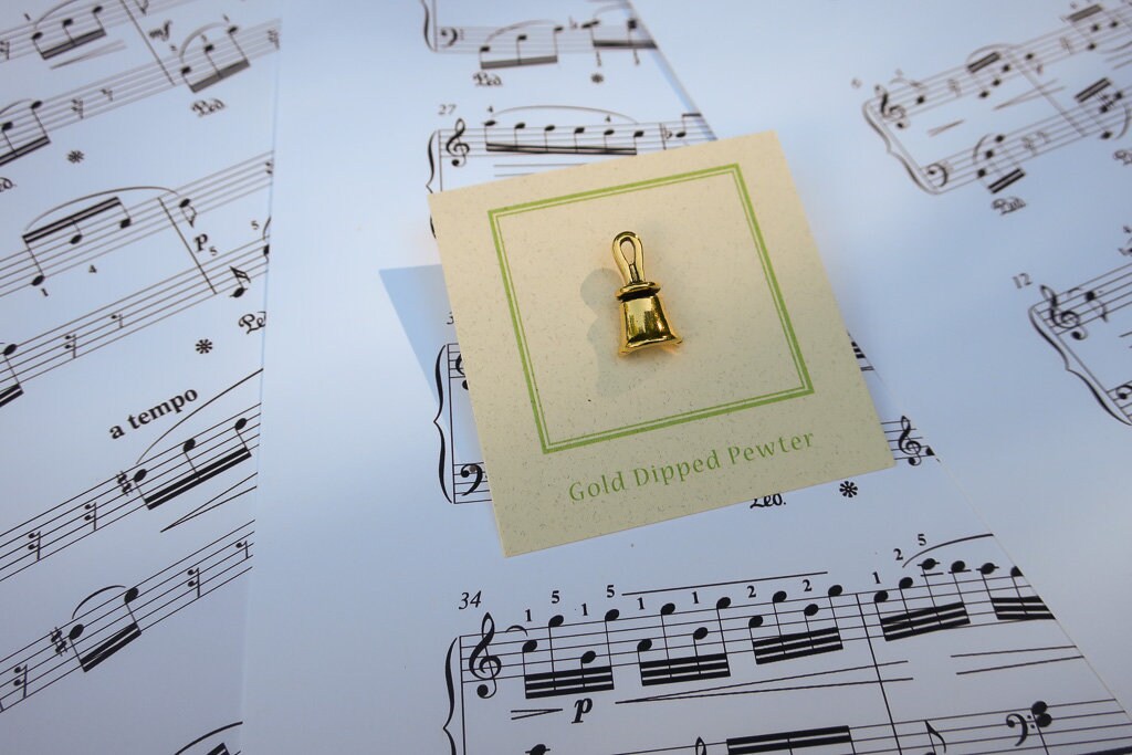 Gold Handbell Lapel Pin CC227G Handbell Bell Percussion Etsy