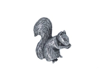 Squirrel Lapel Pin - CC499- Woodland Animals and Bushy Tailed Critter Pins