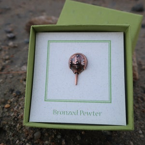 Copper Horseshoe Crab Lapel Pin CC123C Ocean, Beach, Sea Side, Marine, Marine Animals and Aquarium Pins image 5