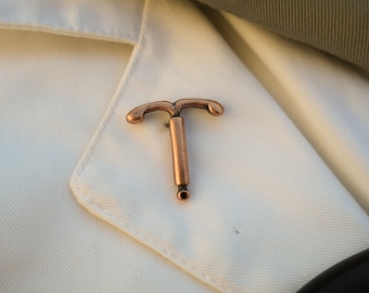 Copper IUD Lapel Pin- CC636C- IUD, Intrauterine Device, Contraception, Birth Control, OBGYN, and Women's Health Lapel Pins