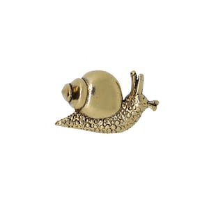 Snail Gold Lapel Pin- CC718G-  Mollusk, Animal, and Wildlife Lapel Pins