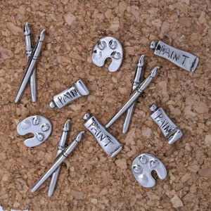 Künstler Werkzeug Pins- PN112- Home Office- Kunst, Künstler, Kunstlehrer und Kunstgeschenke, Künstler Dekor für Ihr Korkbrett