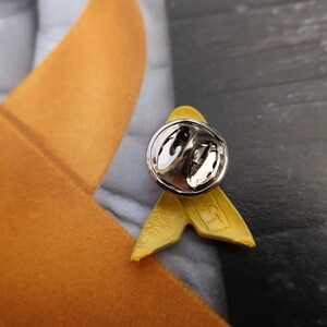 Yellow Ribbon Pin- Raise Awareness for Adoption, Bladder and Liver Cancer, Endometriosis, Hope, Hunger, Military, and Suicide Prevention image 10