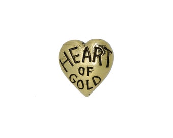Gold Heart of Gold Lapel Pin-CC506G- Kind, Compassionate, Caring Attitude
