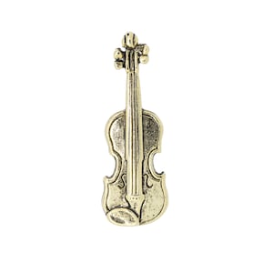 Violin Gold Dipped Pewter Lapel Pin- CC135G- Violin, Music, Music Teacher, Violinist, and Instrument Pins