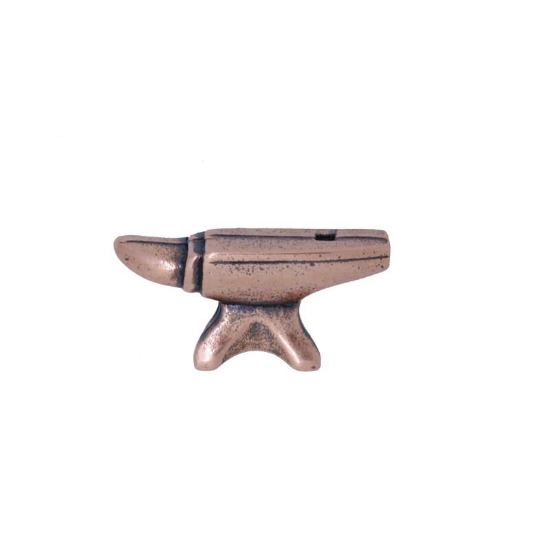 Anvil Copper Dipped Pewter Lapel Pin- CC459C- Metalworking, Blacksmith, and Forging Pins image 2