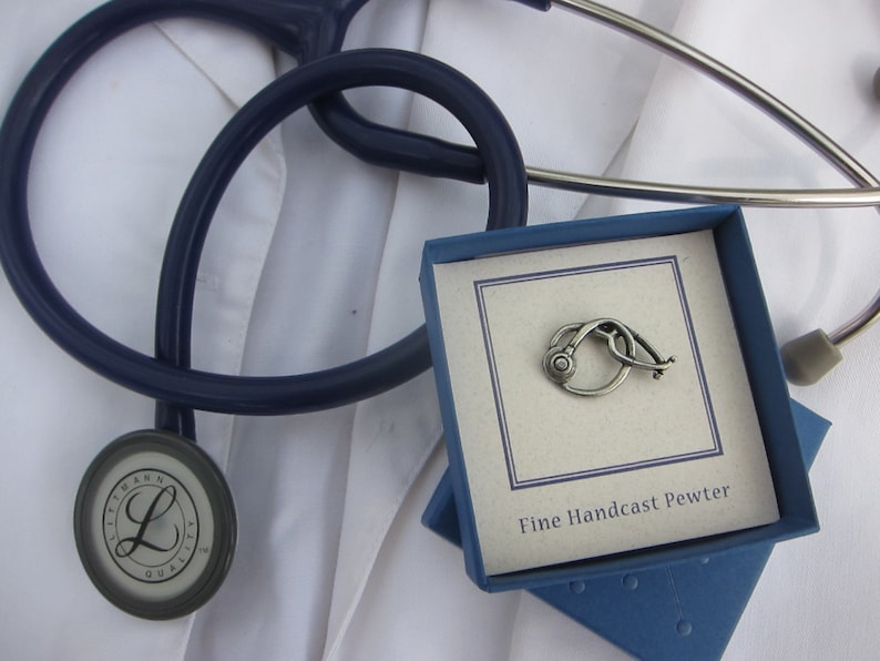 Stethoscope Lapel Pin CC517 Nursing and Medical Pins Etsy