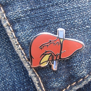Leber Emaille Lapel Pin- EP111- Leber, Verdauungssystem, Organe und medizinische Anstecknadeln