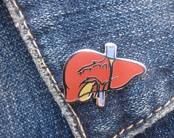 Liver Enamel Lapel Pin- EP111- Liver, Digestive System, Organs and Medical Pins