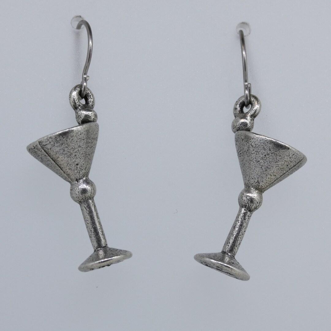 Martini Glass Earrings LT437 Etsy