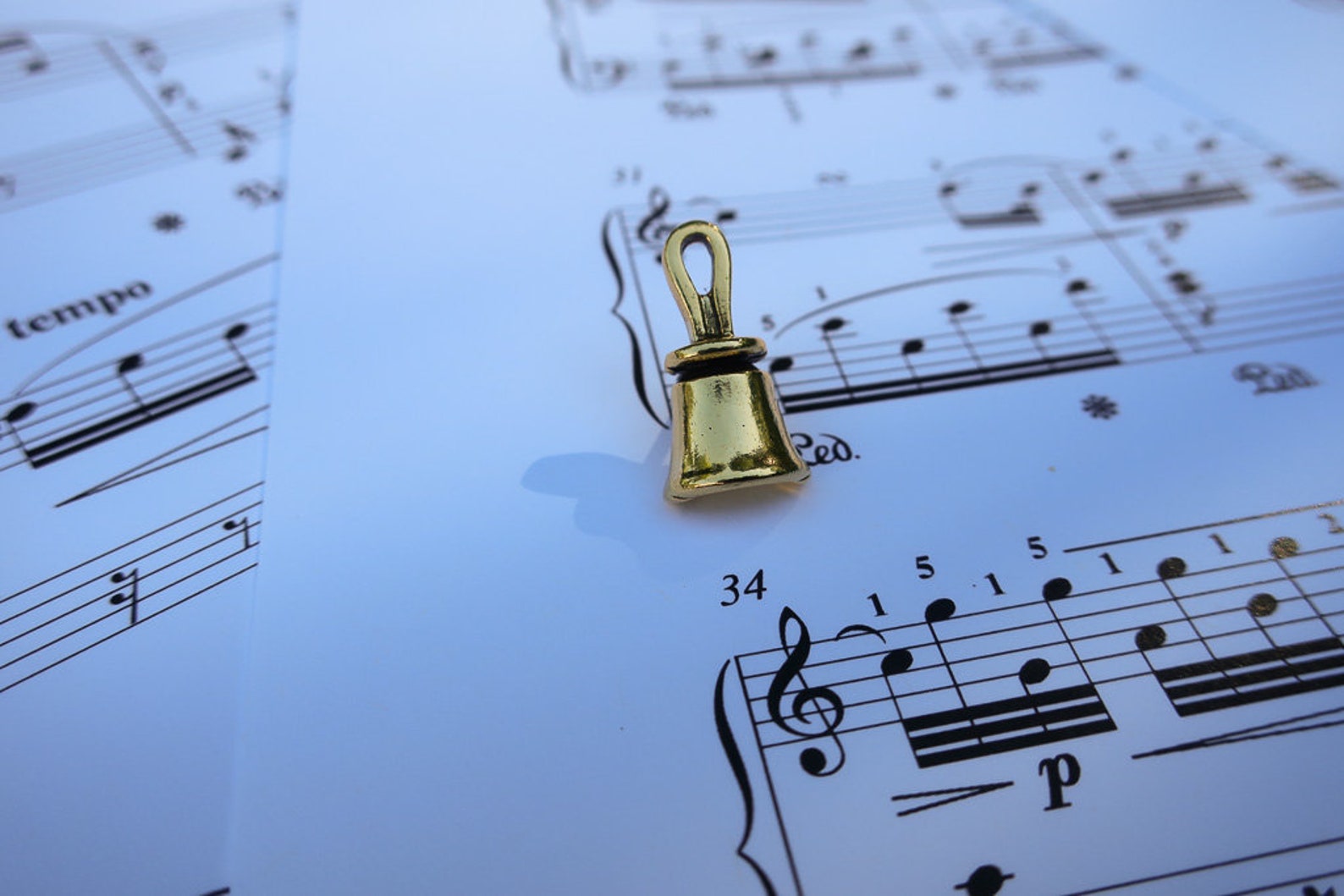 Handbell Pin Gold Handbell Lapel Pin- CC227G- Handbell, Bell, Percussion, and ...