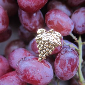 Gold Grapes Lapel Pin CC259G Grapes, Wine, Winery, Vineyard, and Fruit Lapel Pins image 7