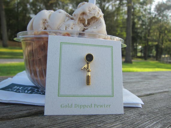 Gold Ice Cream Scoop Lapel Pin-cc197g Ice Cream, Summer, Dairy, Dairy Farm,  Frozen Treats 