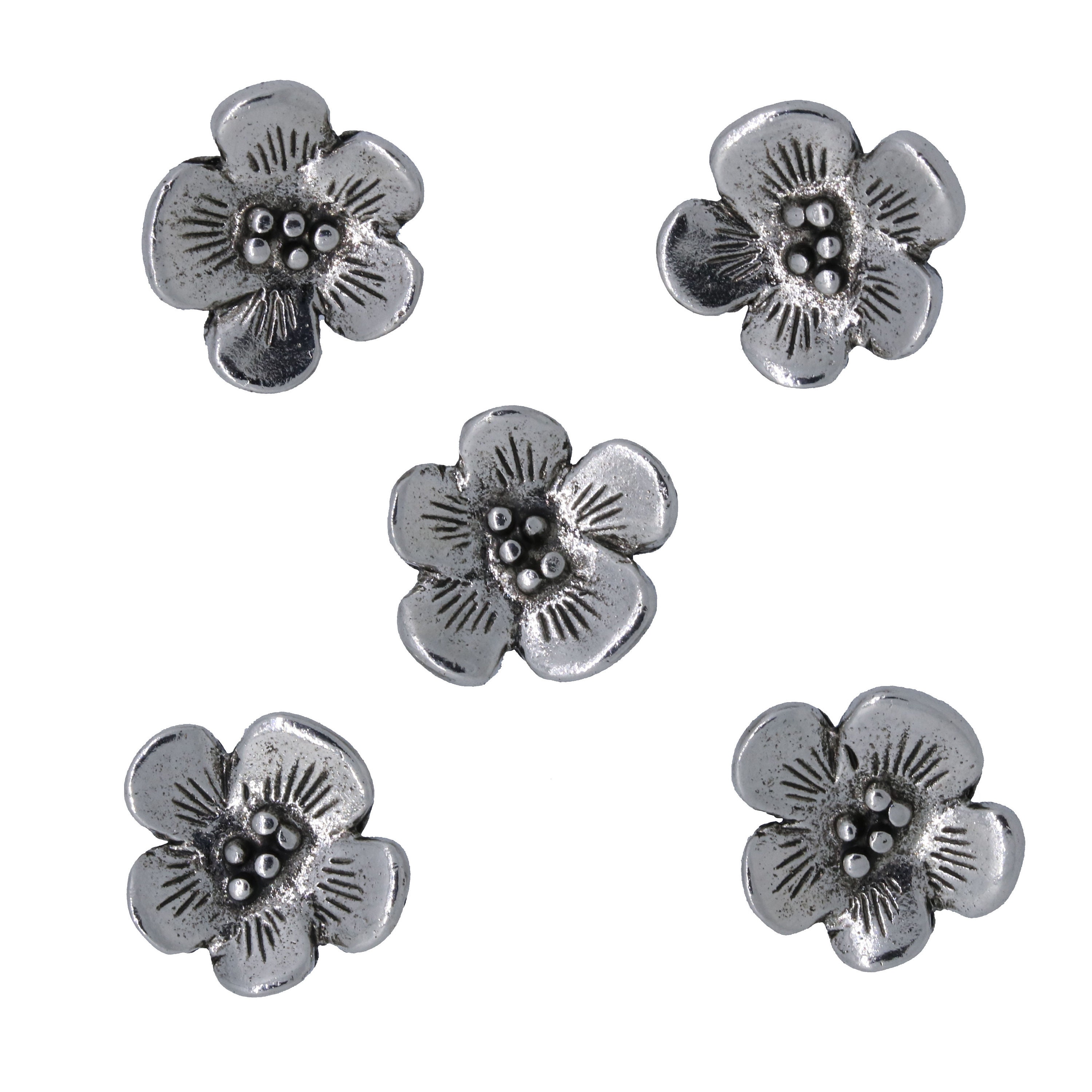Flower Map Pins- Set of 10- Silver or Gold Finish- MP112- Pinpoint Your ...