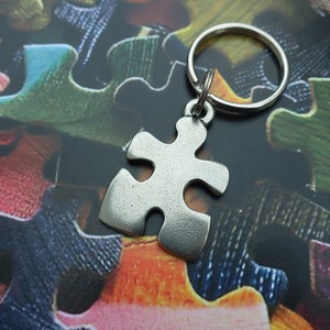 Puzzle Piece Keychain- K165- Essential Piece, Jigsaw Pieces, and Puzzle Lover Gifts and Accessories