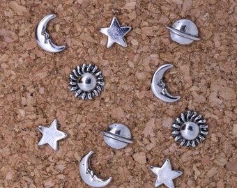 Celestial Pushpins For Your Corkboard- PN110- Home Office- Vision Boards, Space, Outer space, Science, and Galaxy Themed Thumbtack Decor