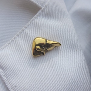 Gold Liver Lapel Pin- CC519G- Medical and Anatomy Pins for Doctors, Nurses, and the Medical Field