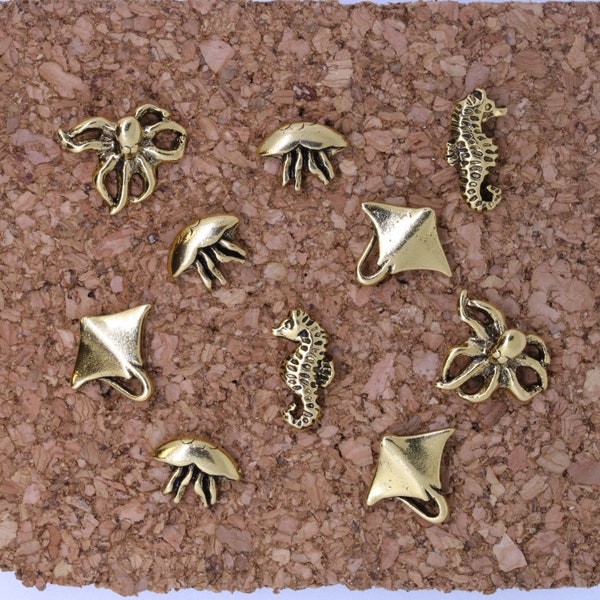 Sea Life Pushpins- PN155- Home Office- Ocean, Marine Animal, Beach, and Aquarium Decor and Gifts