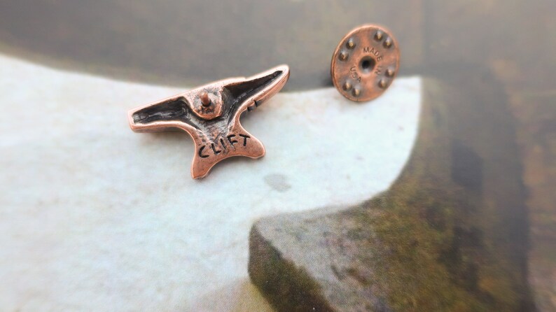 Anvil Copper Dipped Pewter Lapel Pin- CC459C- Metalworking, Blacksmith, and Forging Pins image 9