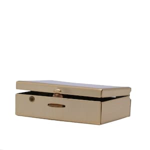 Pill Box- Made in the USA- Brass Finish- Vintage Metal Pill Box