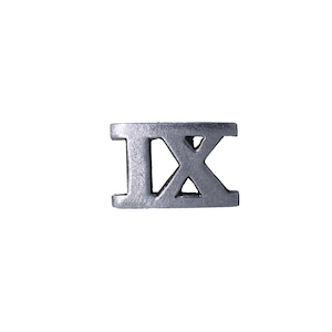 IX Pewter Lapel Pin- CC609-IX-Roman Numerals, 9, 9th, Ancient Rome, Numbers, Numeral Pins