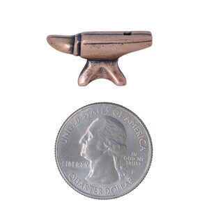 Anvil Copper Dipped Pewter Lapel Pin- CC459C- Metalworking, Blacksmith, and Forging Pins image 3
