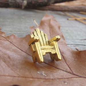 Gold Adirondack Anstecknadel-CC361G- Adirondack, Campingstühle, New York, Strandstühle