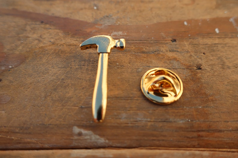 Gold Hammer Lapel PinCC170G Handy Man Construction and Etsy