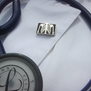 X-ray Enamel Lapel Pin- EP104- Medical and Hospital Pins for Radiologists, Nurses, Doctors and  X-ray technician- Med Student