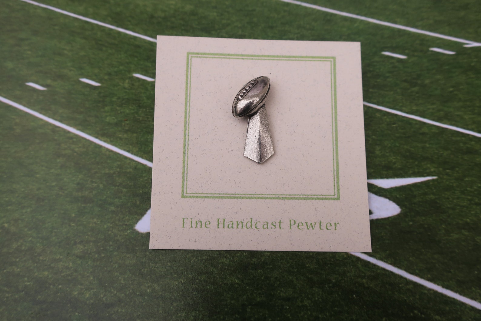 Trophy Pin Football Trophy Pewter Lapel Pin- CC656- Football, Super Bowl ...