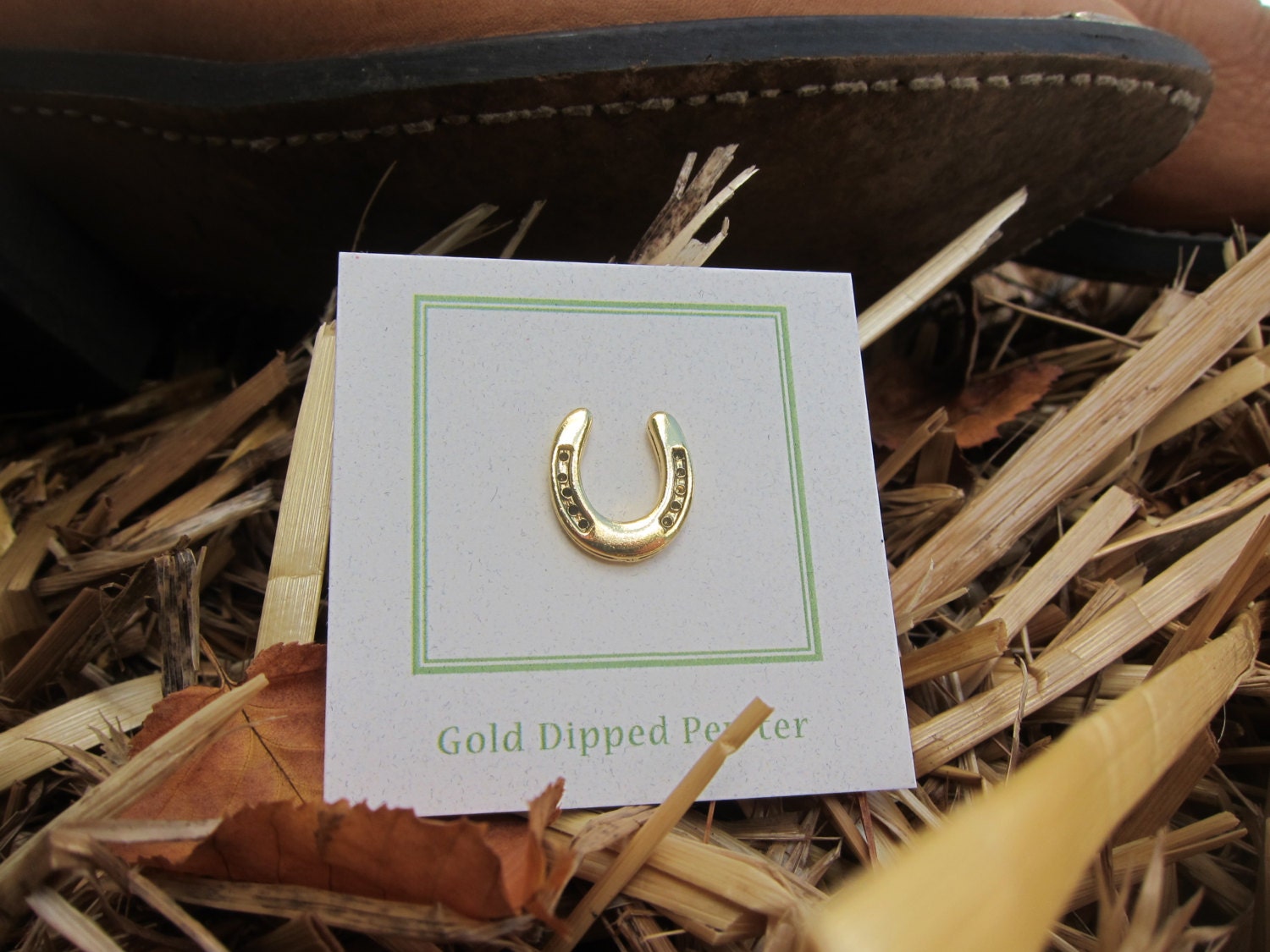 Gold Horseshoe Lapel Pin CC463G Lucky Pins Pins for Luck Etsy Canada