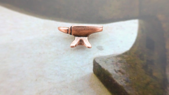 Anvil Copper Dipped Pewter Lapel Pin- CC459C- Metalworking, Blacksmith, and Forging Pins