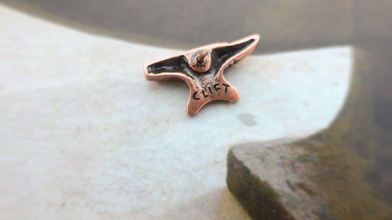 Anvil Copper Dipped Pewter Lapel Pin- CC459C- Metalworking, Blacksmith, and Forging Pins image 8