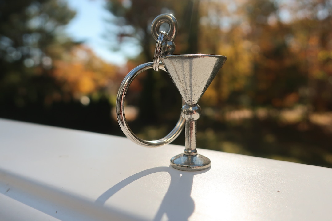 Martini Glass Keychain- K141- Cocktail, Libation, Bartender and ...