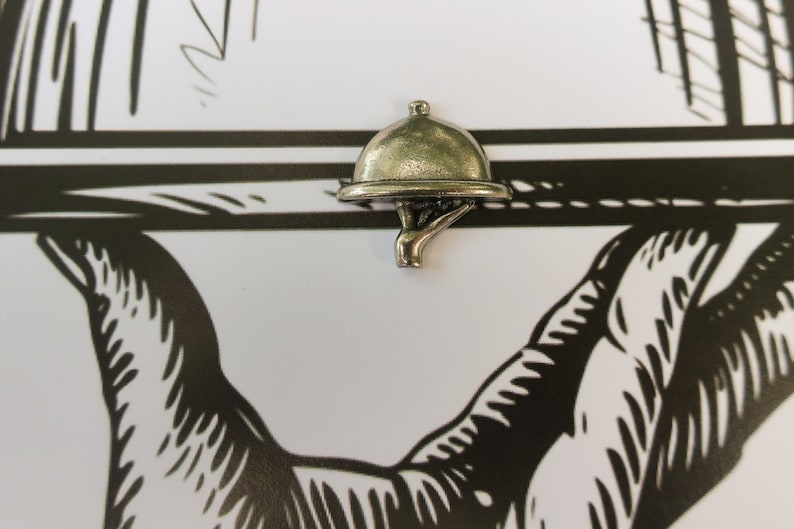 Waiter's Tray Pewter Lapel Pin- CC476- Restaurant, Catering, Server ...