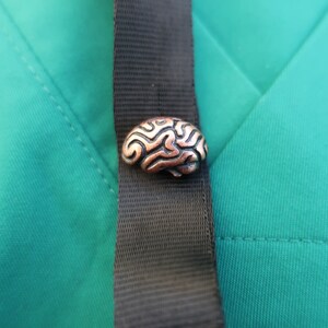 Copper Brain Lapel Pin CC157C Neurology and Medical Pins for Doctors and Nurses Hospital and Anatomy Pins image 6