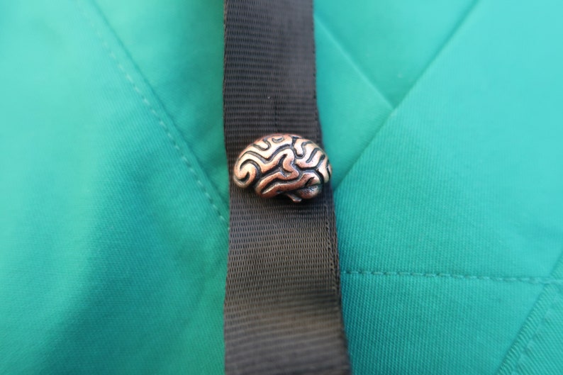 Copper Brain Lapel Pin CC157C Neurology and Medical Pins for Doctors and Nurses Hospital and Anatomy Pins image 6