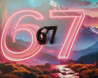 6 7 Pewter Lapel Pin- Numbers Pins