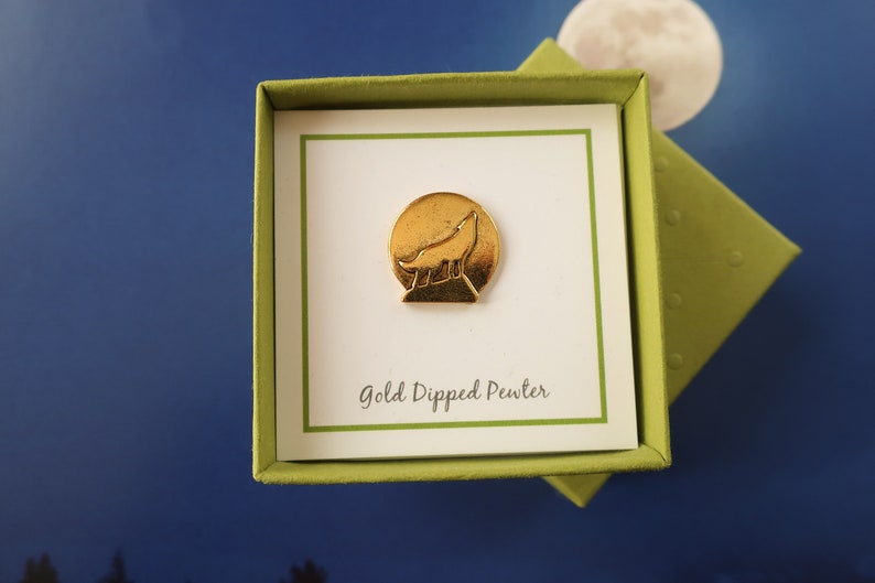 Wolf Head Pewter Pewter Pin Badge - Hand Made In Cornwall - Foto 9