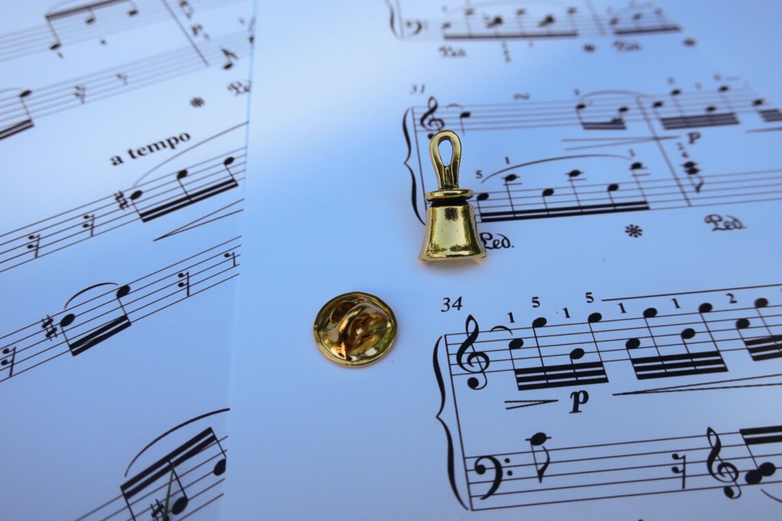 Gold Handbell Lapel Pin CC227G Handbell Bell Percussion Etsy