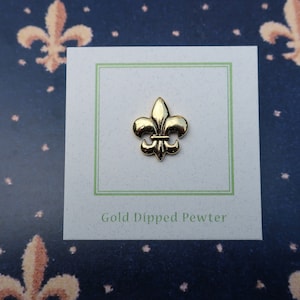 Gold Fleur de Lis Lapel Pin CC257G Fleur de Lis, Saints, Lily Flower, and New Orleans Pins image 4