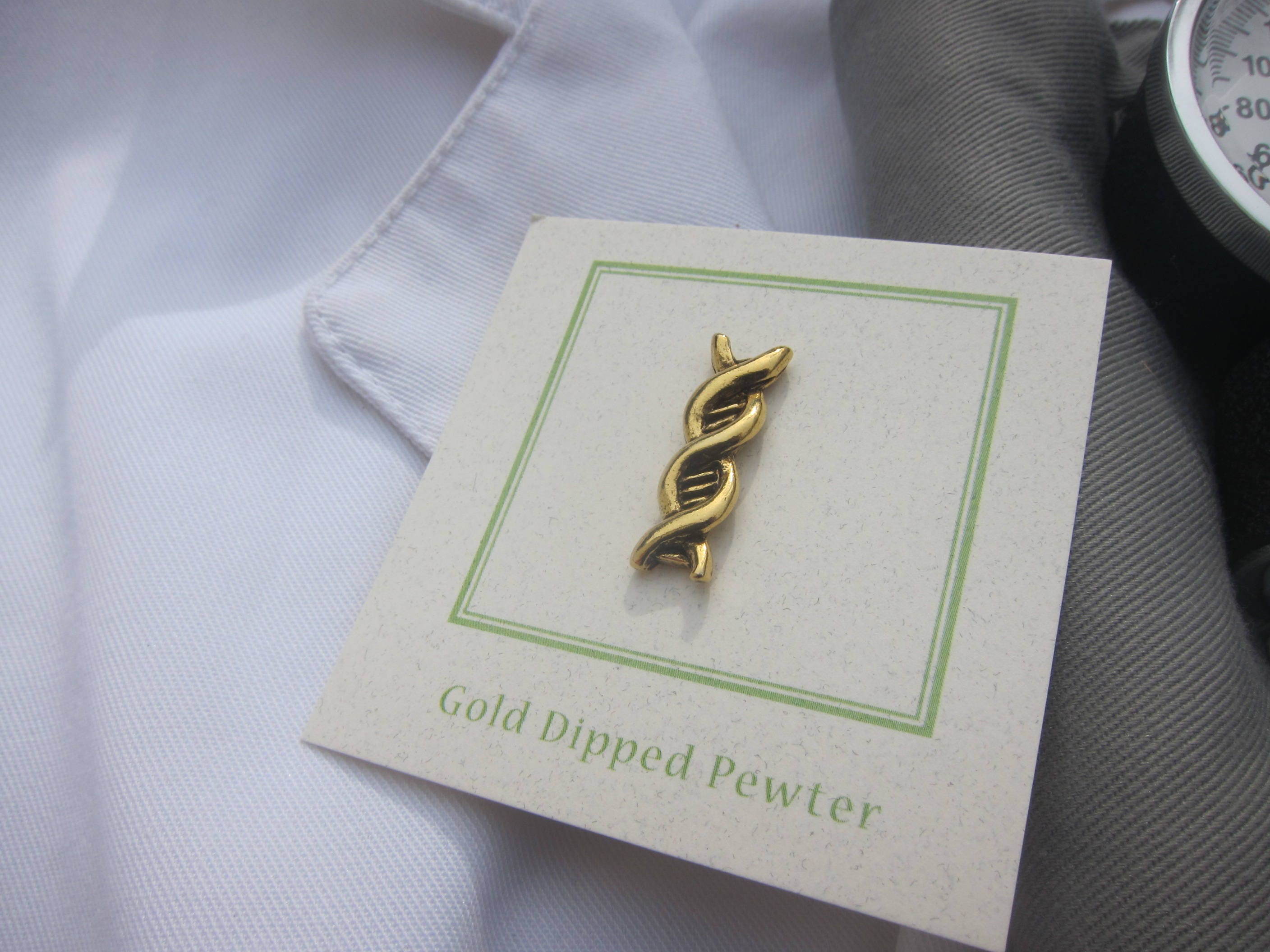 Gold Dipped Pewter DNA Lapel Pin- CC577G- Science and Genetic Pins - Etsy